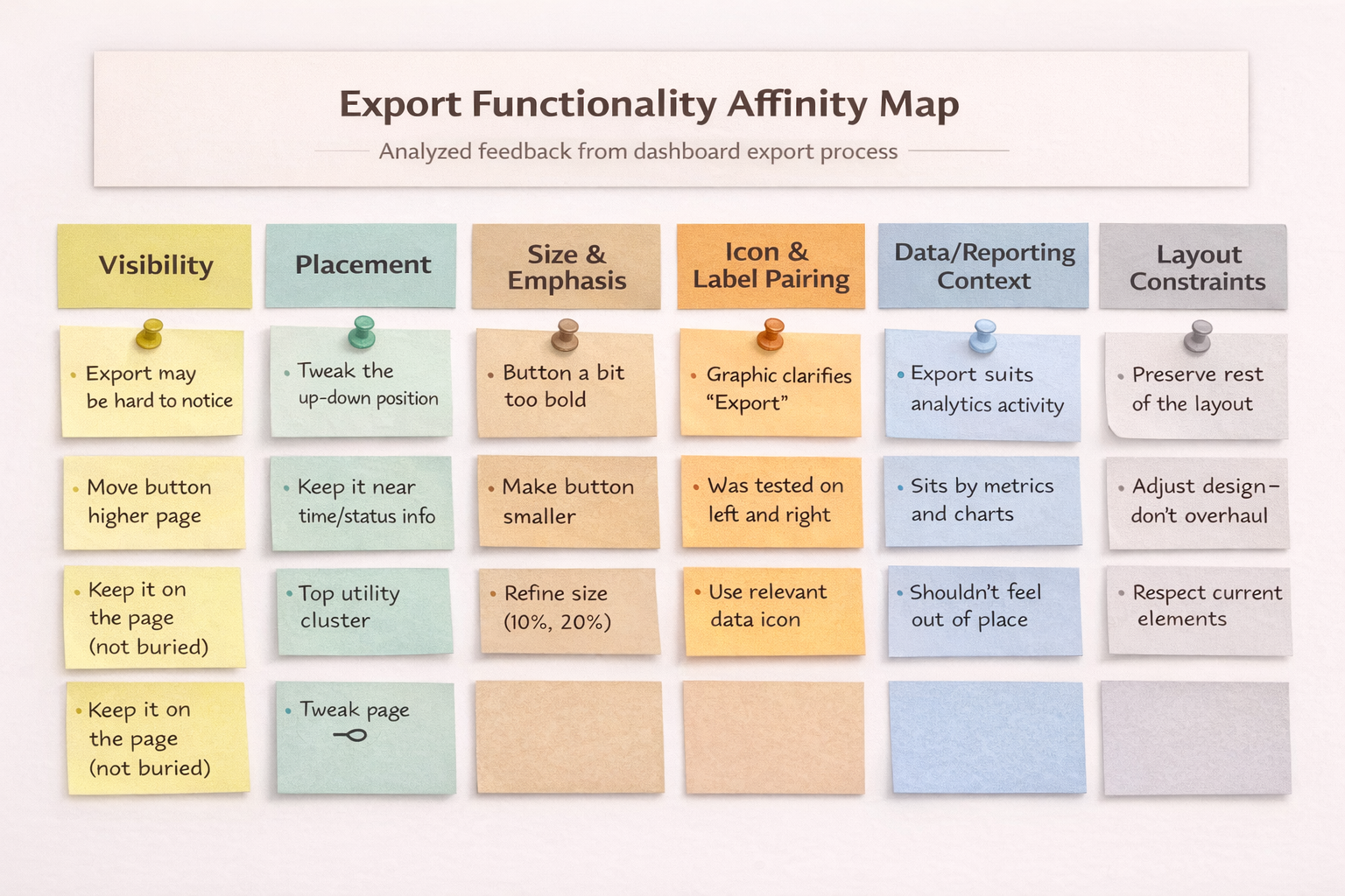 Affinity Map — User Behaviors, Pain Points, and Segmentation